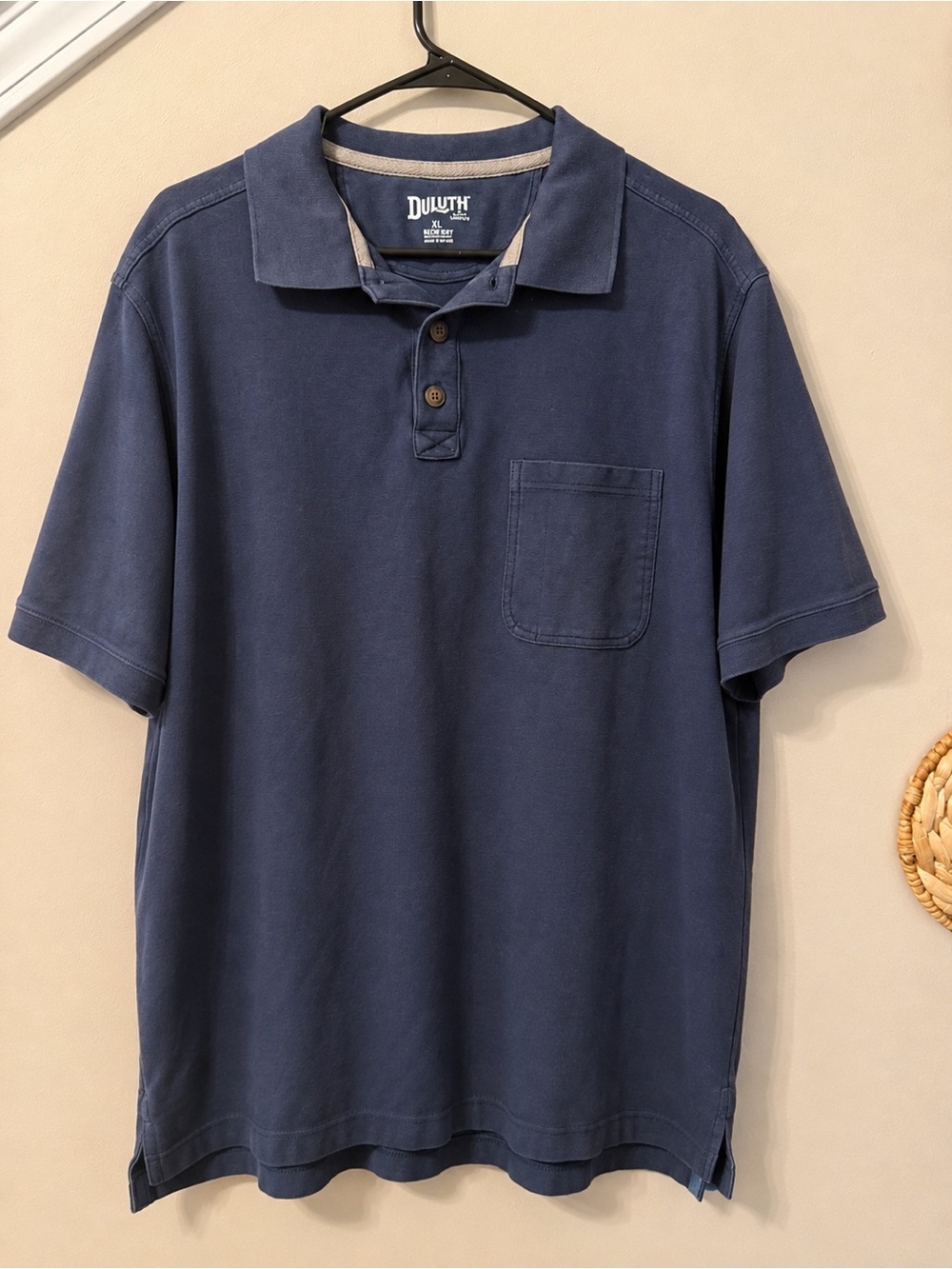 Duluth Trading Co Men's Dark Blue Pocket Polo